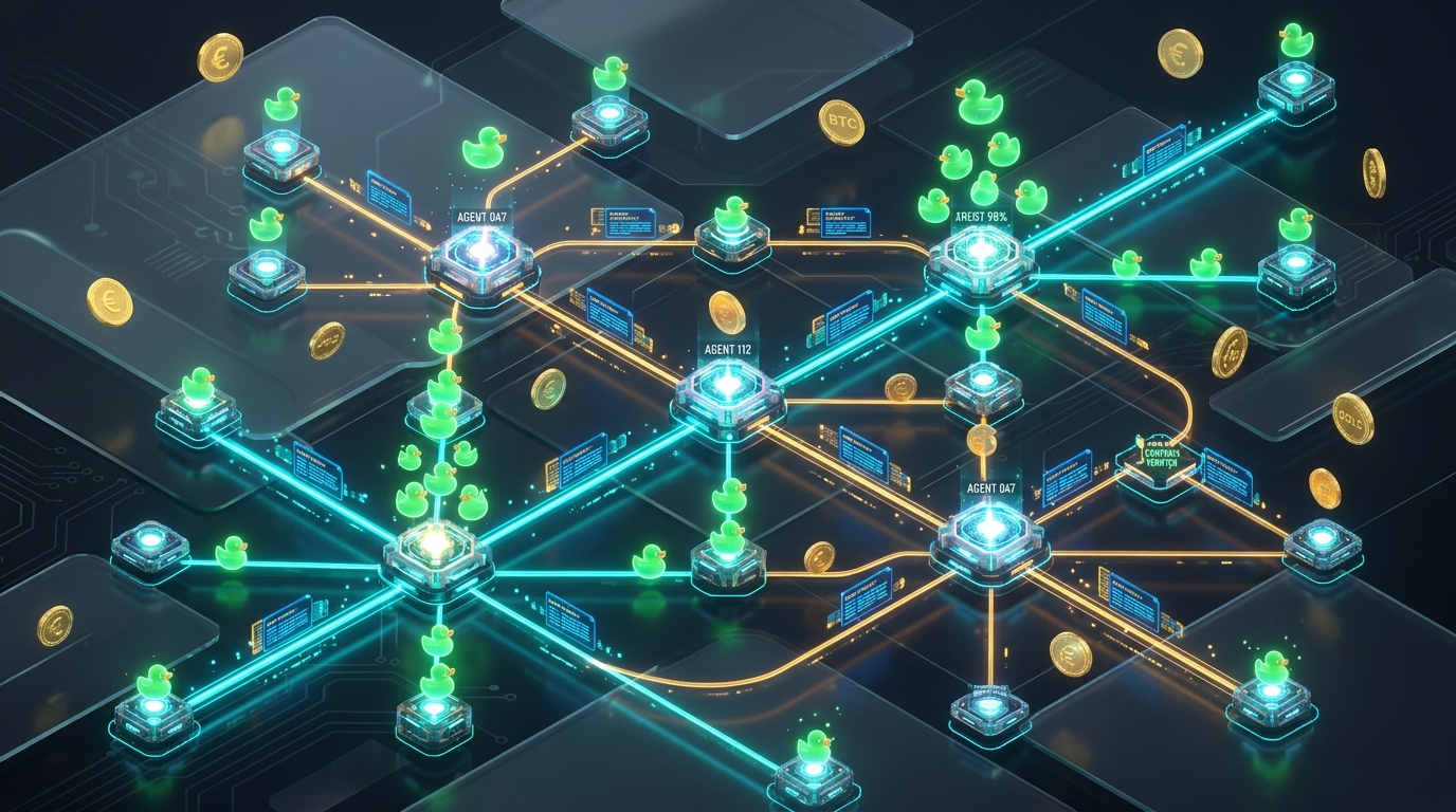 3D visualization of the agent trust network